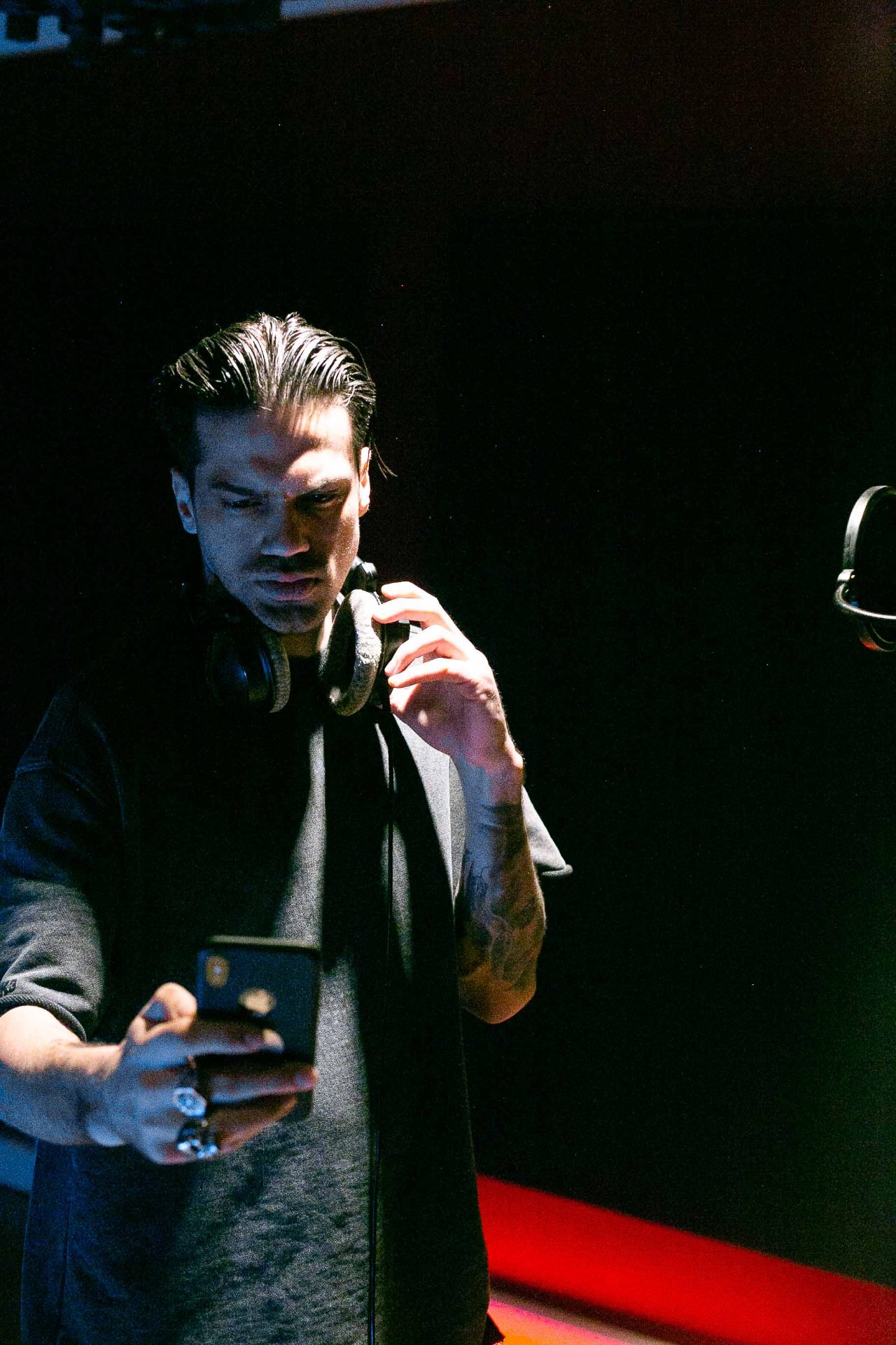 JIMS THE REAL — studio session with headphones